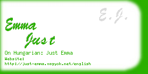 emma just business card